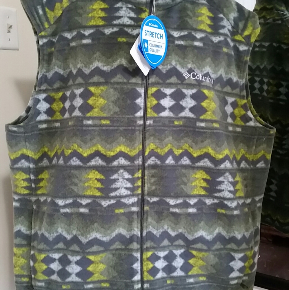 Mens Colombia stretch fleece vest